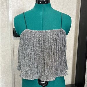 NWT J.O.A. Gray Strapless Crop Top